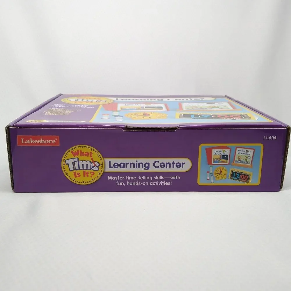 Lakeshore Learning What Time Is It Center Educational Clock Game LL414 Ages 6+